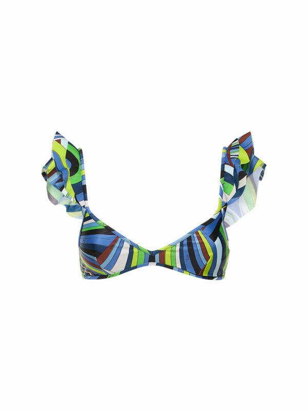 Iride Printed Lycra Bikini Top