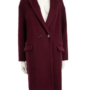 Isabel Marant Burgundy Wool Button-Up Coat