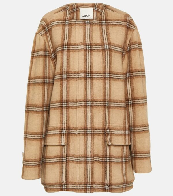 Isabel Marant Checked wool blend coat