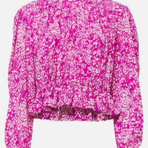 Isabel Marant Gelina printed silk-blend top