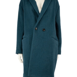 Isabel Marant Teal Wool Double Breasted Coat