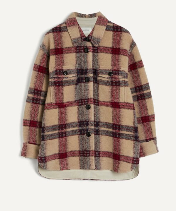 Isabel Marant etoile Harveli Wool-Blend Checked Coat 4