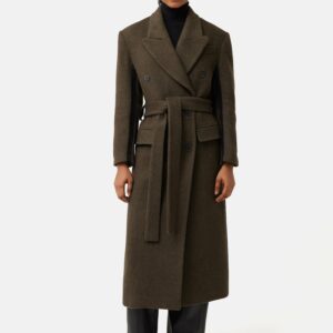 Italian Wool Maxi Coat Brown