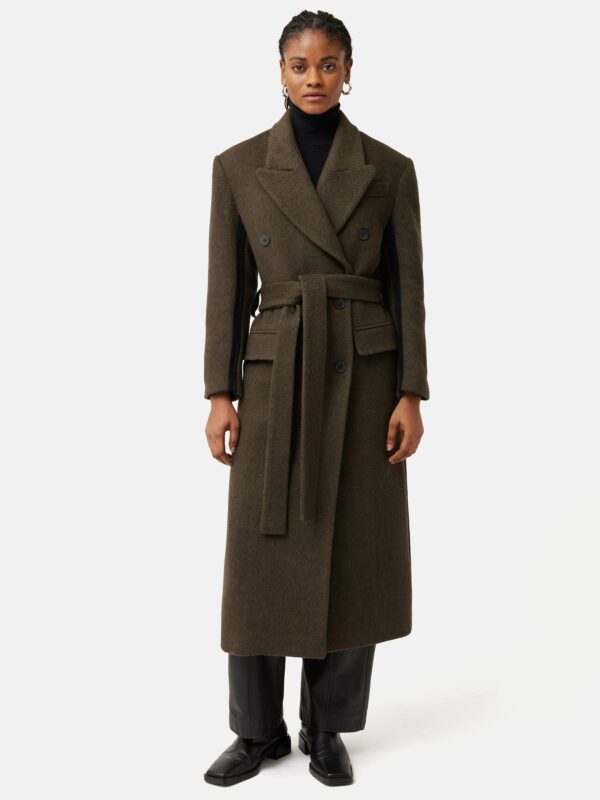 Italian Wool Maxi Coat Brown