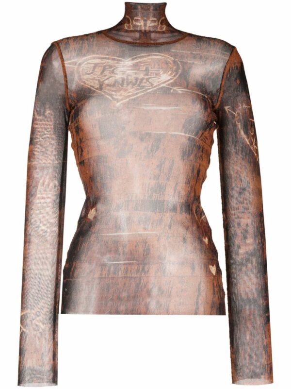 JEAN PAUL GAULTIER X KNWLS- Printed Long Sleeve Top