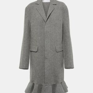 JW Anderson Ruffled wool blend coat