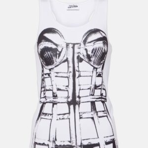 Jean Paul Gaultier Cage trompe l'ail printed tank top