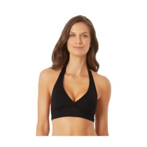 Anne Cole Banded Halter Bikini Top for Ladies - Black - S