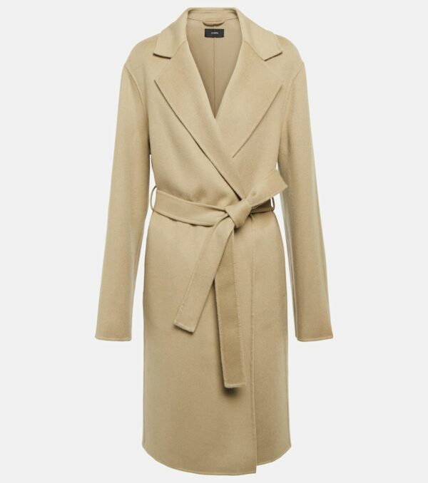 Joseph Cenda wool and cashmere wrap coat