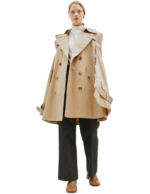 Junya Watanabe Beige Cotton Trench Coat