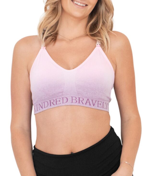 Kindred Bravely Maternity Busty Sublime Hands-Free Pumping & Nursing Sports Bra - Fits 28E-40I - Ombre purple