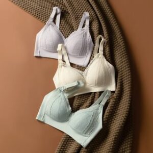 Lace Panel Wireless Nursing Bra