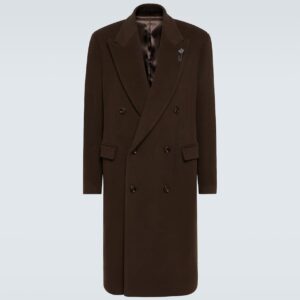 Lardini Double-breasted wool-blend coat