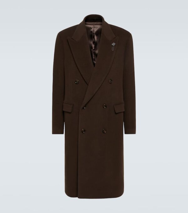 Lardini Double-breasted wool-blend coat