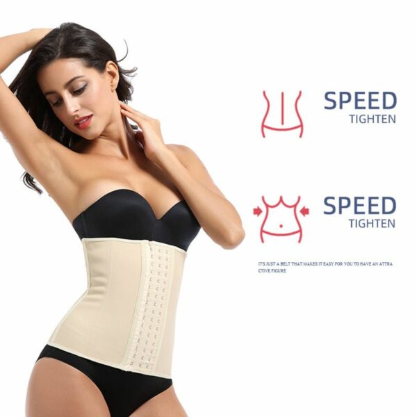 Latex Waist Trainer Steel Bones Corset Waist Cincher Girdle Trimmer Workout Hourglass Body Shaper for Women