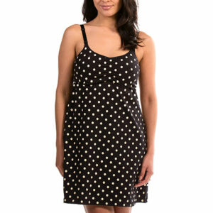 Leading Lady Comfort Maternity and Nursing Tank Dress-4041, Small, Black