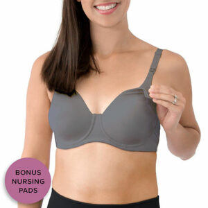 Leading Lady Maternity & Nursing UW Bra - J1100, B, Gray