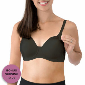 Leading Lady Maternity & Nursing UW Bra - J1100, D, Black