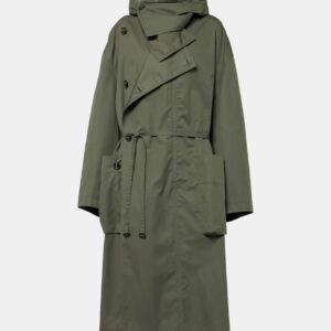 Lemaire Asymmetric cotton-blend gabardine trench coat