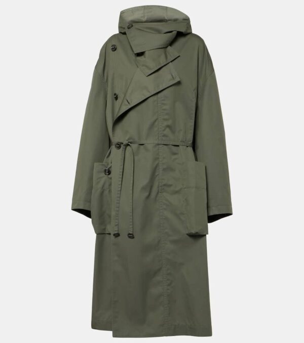 Lemaire Asymmetric cotton-blend gabardine trench coat