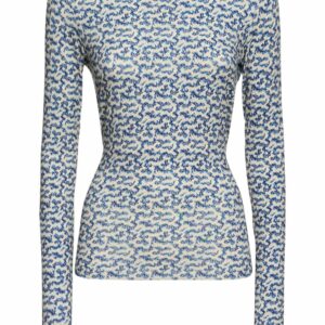 Leonio Printed Stretch Viscose Top