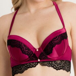 Lovehoney Satin Romance Purple Push-up Bra