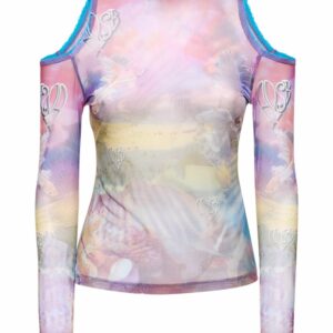 Luna Mystical Fairy Printed Mesh Top