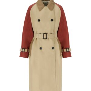 MAX MARA WEEKEND CANASTA MIELE REVERSIBLE TRENCH COAT