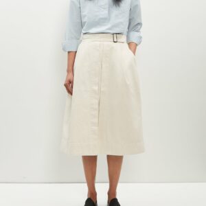 MHL By Margaret Howell Cinch Waist Skirt ?? White Size: L