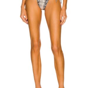 AEXAE Tyra Tie Side Bikini Bottom in Taupe