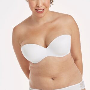 Maidenform Custom Lift Strapless Underwire Bra White 34C Women's