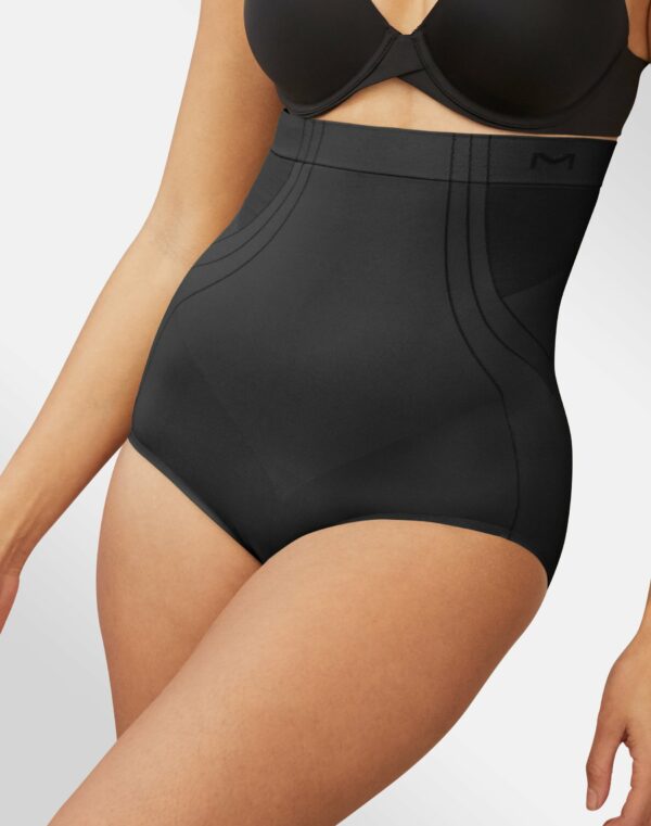 Maidenform Firm-Control High-Waist Seamless Shapewear Brief Black S Women's