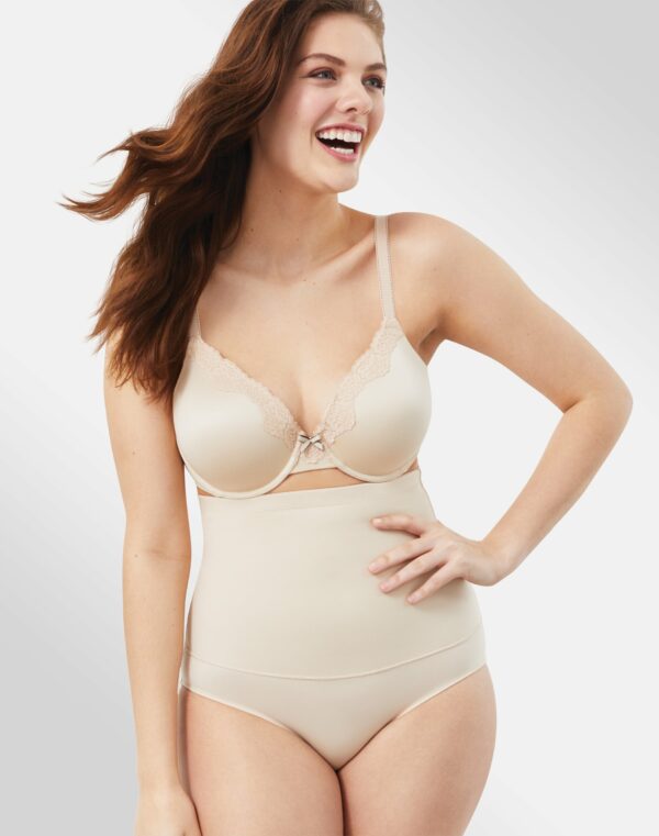 Maidenform Firm-Control High-Waist Shaping Brief Latte Lift S Women's