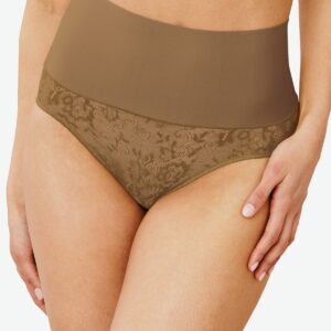 Maidenform Tame Your Tummy Firm Control Brief DM0051 - Caramel Swing Lace