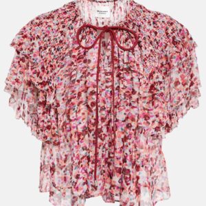 Marant Etoile Fapani printed georgette top