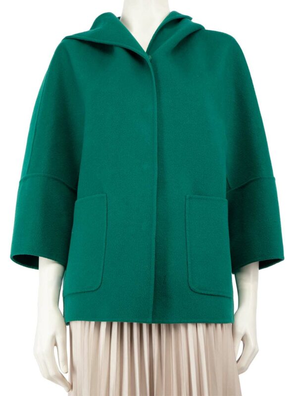 Max Mara Weekend Max Mara Green Wool Hooded Coat