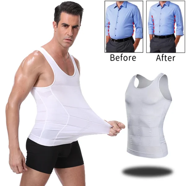 Men Slimming Body Shaper Waist Trainer Cincher Abdomen Tummy Control Shapewear Vest Modeling Underwear Corrective Posture Corset