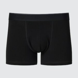 Men's Low-Rise Cotton Boxer Briefs with Odor Control Black 3XL UNIQLO US