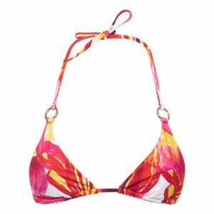 Mini Ring Printed Triangle Bikini Top