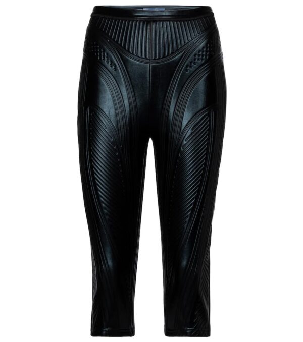 Mugler Embossed scuba biker shorts