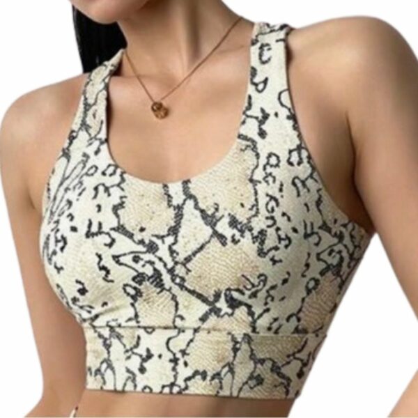 NWT Allfenix Python Shapewear Sports Bra in Beige, Women's