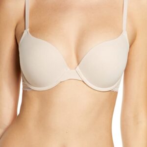 Natori Sheer Glamour Push-Up Underwire Bra in Light Mocha at Nordstrom, Size 34Dd