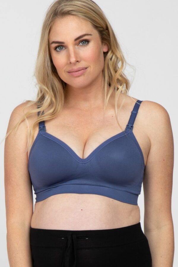 Navy Bravado Designs Plunge Nursing Bra