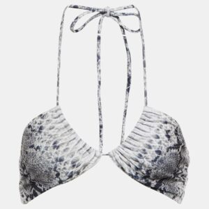 Norma Kamali Jason printed bandeau bikini top