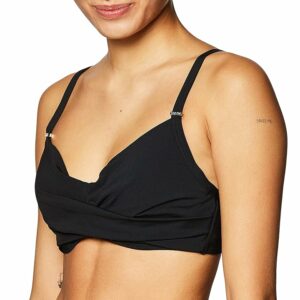 Calvin Klein Women's Twist Underwire Bikini Swimsuit Top (Black) Women's Swimwear