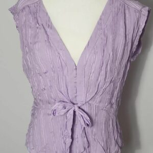 Packer Shoes New! Parker Lilac V Neck Cinched Waist Blouse, Msrp $140 in Purple, Women's (Size Small)