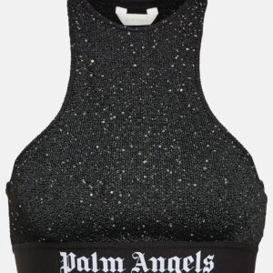 Palm Angels Printed logo bra top