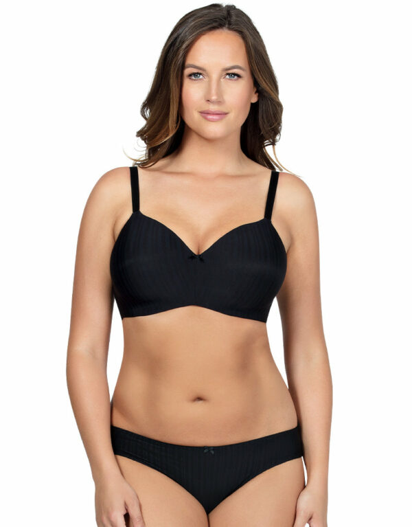 Parfait Aline Non Wired Padded Balconette Bra Black