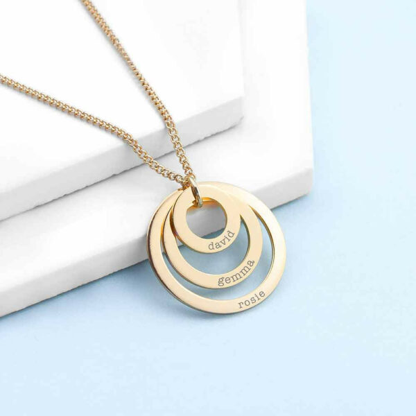 Personalised Rings of Love Necklace