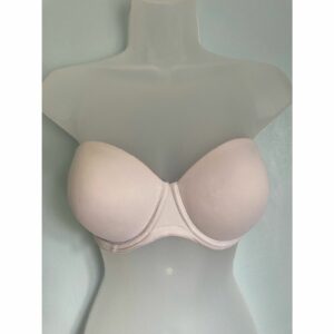 Pink Victoria's Secret Strapless Push Up Bra 32Dd White, Women's